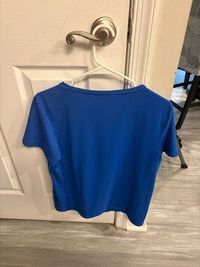 SHEIN Short-Sleeve Tee in Bright Blue